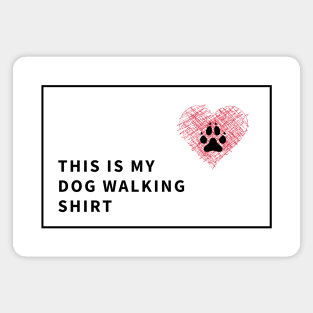 Dog Walking Shirt Magnet